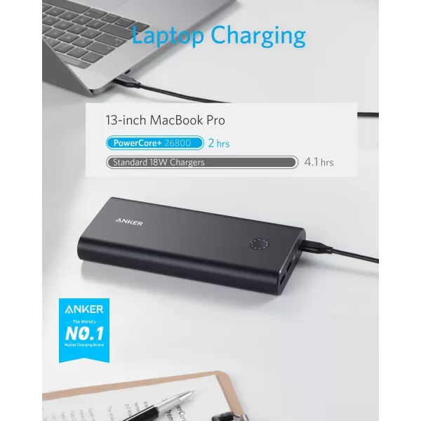 Anker PowerCore 26800mAh PD 45W with 60W PD Charger Power Delivery Portable Charger Bundle for USB C MacBook AirProDell XPS iPad Pro iPhone 141312 Series and More