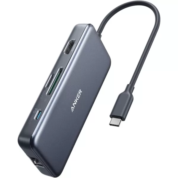 Anker USB C Hub 341 USBC Hub 7in1 with 4K HDMI 100W Power Delivery USBC and 2 USBA 5 Gbps Data Ports microSD and SD Card Reader for MacBook Air MacBook Pro XPS and MoreHub