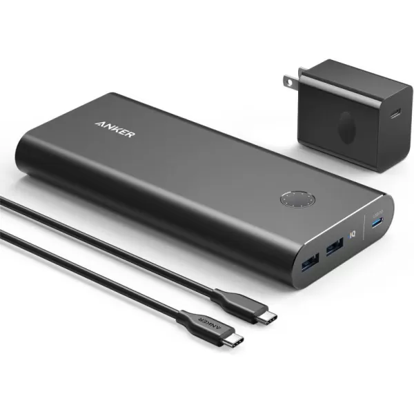 Anker PowerCore 26800mAh PD 45W with 60W PD Charger Power Delivery Portable Charger Bundle for USB C MacBook AirProDell XPS iPad Pro iPhone 141312 Series and More