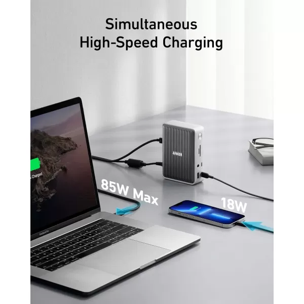 Anker 577 Docking Station 13in1 Thunderbolt 3 85W Charging for Laptop 18W for Phones 4K Dual Display 10 Gbps USBC Data Ethernet Audio SD 40