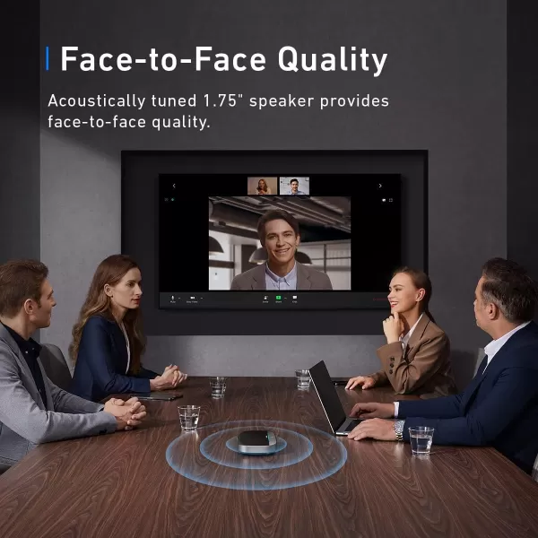 AnkerWork SR500 Conference Speaker and Microphone with Deep Learning 8 Mics 48 kHz Connect 5 Speakerphones in Daisy Chain AI Noise Cancellation Premium Pickup in Conference Rooms Up to 45 People