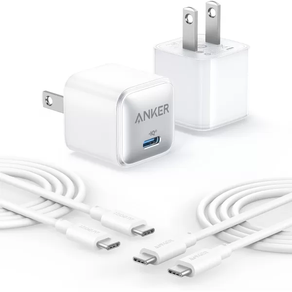 USB C Charger Block 20W Anker 511 Charger Nano Pro PIQ 30 Compact Fast Charger for iPhone 1616 Plus16 Pro16 Pro Max 151413 Series Galaxy Pixel 43 iPad Cable Not IncludedArctic White