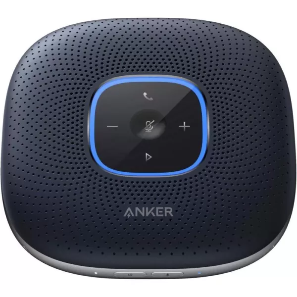 Anker PowerConf Speakerphone Zoom Certified Conference Speaker with 6 Mics 360 Enhanced Voice Pickup 24H Call Time Bluetooth 53 USB C Compatible with Leading Platforms for Personal WorkspacesBlue