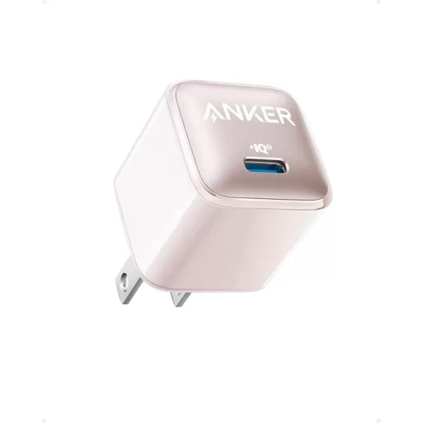 USB C Charger Block 20W Anker 511 Charger Nano Pro PIQ 30 Compact Fast Charger for iPhone 1616 Plus16 Pro16 Pro Max 151413 Series Galaxy Pixel 43 iPad Cable Not IncludedPowder Pink