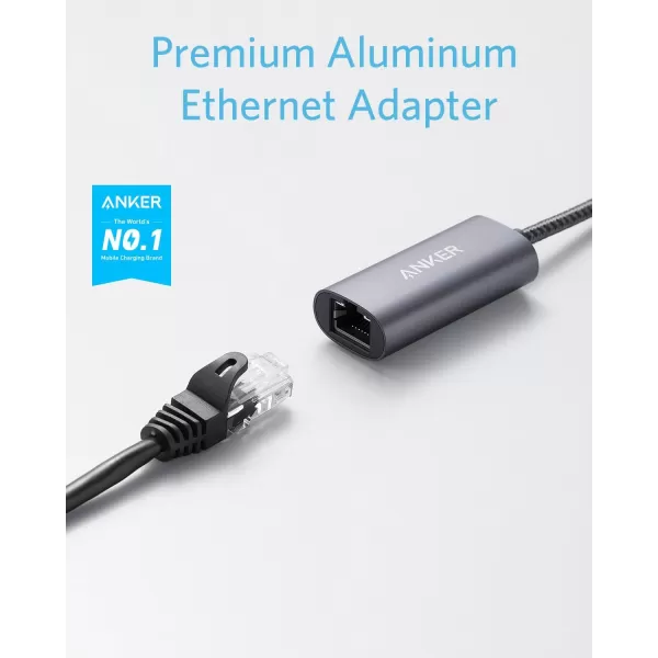 Anker USB C to Ethernet Adapter PowerExpand USB C to Gigabit Ethernet Adapter Aluminum Portable USB C Adapter for MacBook Pro MacBook Air 2018 and Later iPad Pro 2018 and Later XPS and more