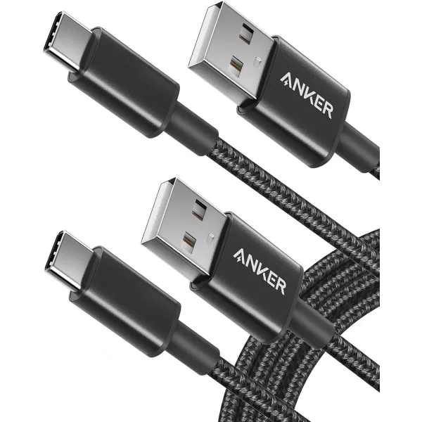 Anker USB to USB C Cable 2 Pack 6FT USB A to USB C Charger Cord for Samsung Galaxy S10 S10 LG V30 Beats Fit Pro and More USB 20 BlackBlack