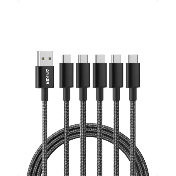 Anker USB to USB C Cable 2 Pack 6FT USB A to USB C Charger Cord for Samsung Galaxy S10 S10 LG V30 Beats Fit Pro and More USB 20 BlackBlack