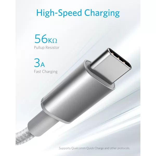 Anker USB to USB C Cable 2 Pack 6FT USB A to USB C Charger Cord for Samsung Galaxy S10 S10 LG V30 Beats Fit Pro and More USB 20 BlackSilver