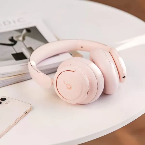 Soundcore by Anker Life Q30 Hybrid Active Noise Cancelling Headphones with Multiple Modes HiRes Sound Custom EQ via App 40H Playtime Comfortable Fit Bluetooth Multipoint ConnectionPink