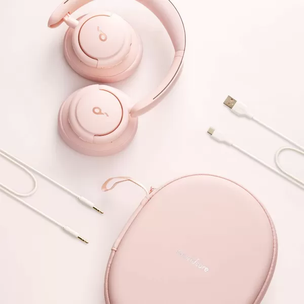 Soundcore by Anker Life Q30 Hybrid Active Noise Cancelling Headphones with Multiple Modes HiRes Sound Custom EQ via App 40H Playtime Comfortable Fit Bluetooth Multipoint ConnectionPink