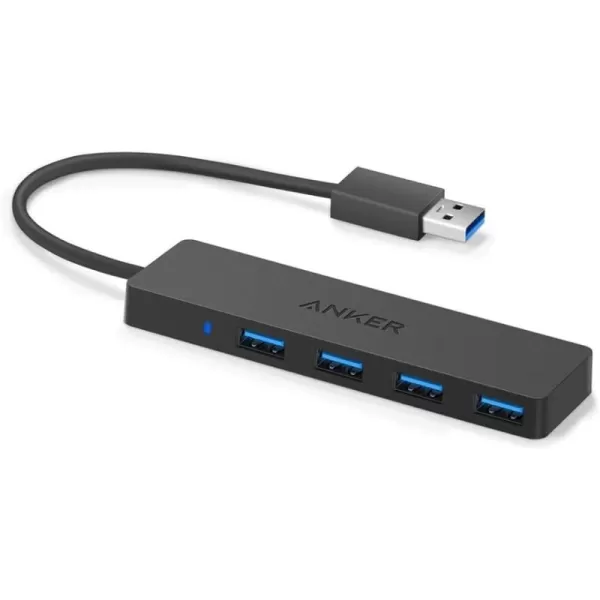 Anker 4Port USB 30 Ultra Slim Data Hub for Macbook Mac Promini iMac Surface Pro XPS Notebook PC USB Flash Drives Mobile HDD and More