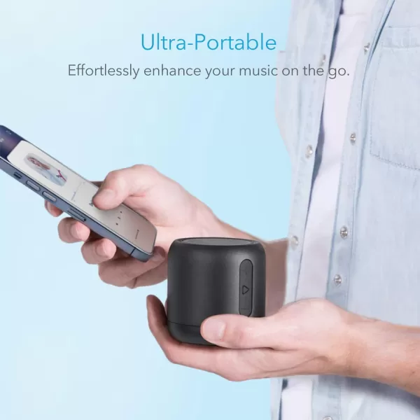 Anker Soundcore Mini SuperPortable Bluetooth Speaker with FM Radio 15Hour Playtime 66 ft Bluetooth Range Enhanced Bass NoiseCancelling Microphone  Blackblack