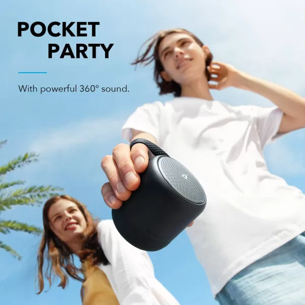 Soundcore Anker Mini 3 Bluetooth Speaker Waterproof IPX7 BassUp and PartyCast Technology USBC Customizable EQ for Home and Portable UseBlack