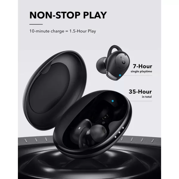 Soundcore by Anker Life A2 NC MultiMode Noise Cancelling Wireless Earbuds ANC Bluetooth Earbuds with 6Mic Clear Calls 35Hr Playtime and Deep Bass Fast Charging Transparency and AppBlack