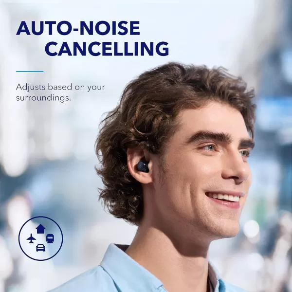 Soundcore by Anker Space A40 Adaptive Active Noise Cancelling Wireless Earbuds Reduce Noise by Up to 98 Ultra Long 50H Playtime 10H Single Playtime HiRes Sound Comfortable Fit Wireless ChargeBlack