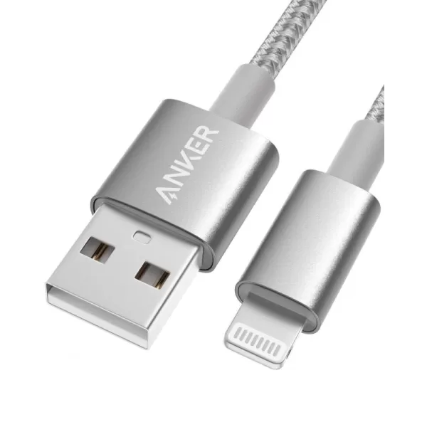 Anker iPhone Charger Cable 2Pack 6ft Premium Nylon USBA to Lightning Cable MFi Certified Cable for iPhone SEXsXS MaxXRX8 Plus76 Plus iPad and MoreSilver