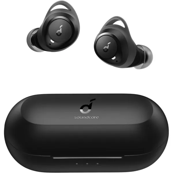 Soundcore by Anker Life A1 True Wireless Earbuds Powerful Customized Sound 40H Playtime Wireless Charging USBC Fast Charge IPX7 Waterproof Button Control Bluetooth Earbuds Commute SportsBlack