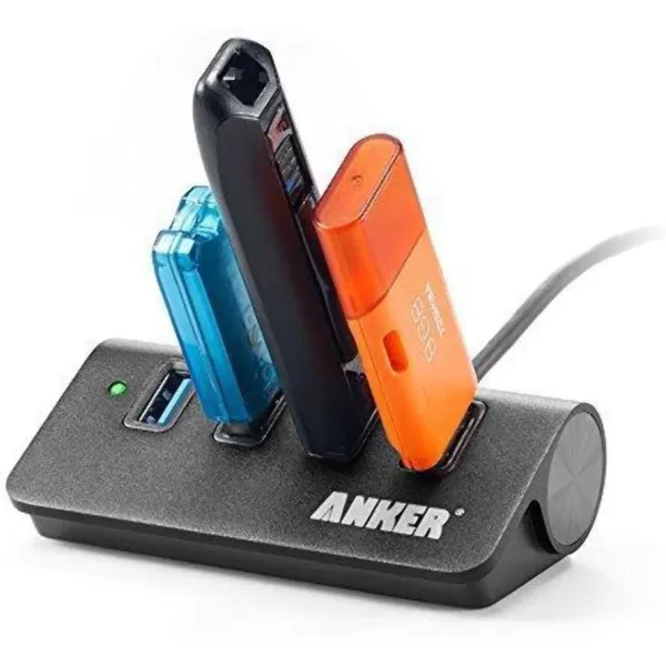 Anker 4Port USB 30 Unibody Aluminum Portable Data Hub with 2ft USB 30 Cable for Macbook Mac Pro  mini iMac XPS Surface Pro Notebook PC USB Flash Drives Mobile HDD and MoreBlack