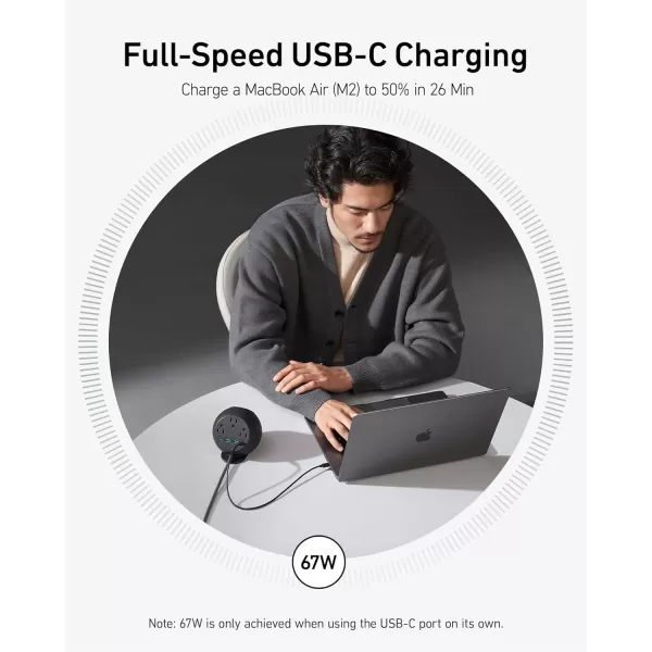 Anker MagGo Magnetic Charging Station Qi2 Certified 15W UltraFast MagSafe Wireless Charger for iPhone 151413 8in1 Power Strip with 3 AC and 4 USB Desktop Charger for MacBook and More WhiteBlack