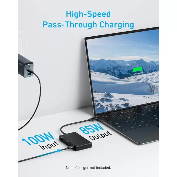 Anker USB C Hub 332 USBC Hub 5in1 4K HDMI with 100W Power Delivery 4K30Hz HDMI Display 5Gbps USBC and USBA Data Ports for MacBook iPad Lenovo Dell HP Laptops and More Black