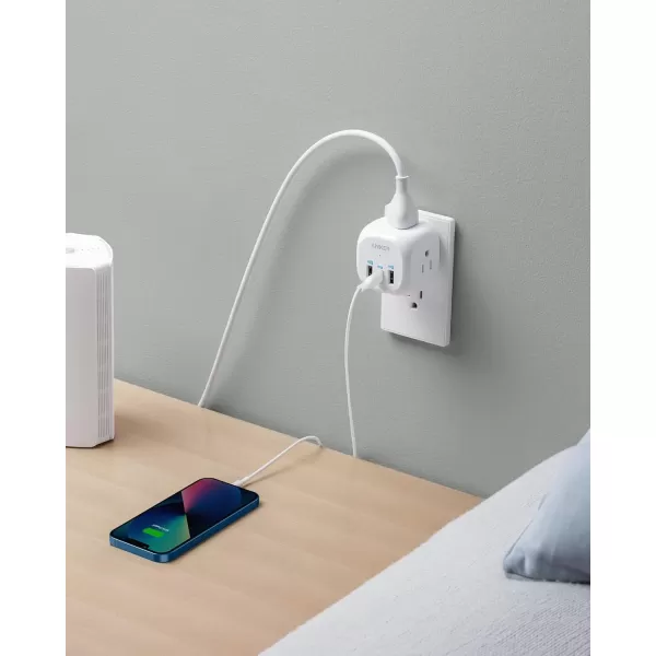 Anker USB C Outlet Extender Anker 321 Outlet Extender With 3 Outlets and 20W USB C Charging for iPhone 1312 Series Power Delivery Charging for Dorm Rooms Home Office Cruise Ship Travel Esstential1 Pack