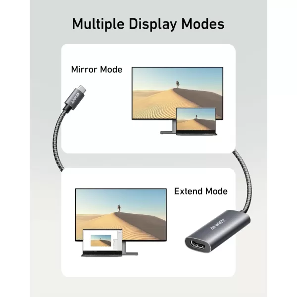 Anker USBC to HDMI Adapter  8K60Hz or 4K144Hz for MacBook iPad Pro Pixelbook XPS and More