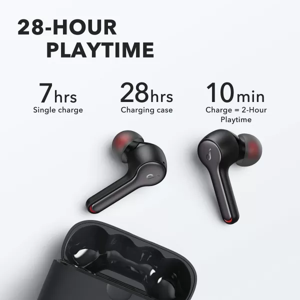 Soundcore Anker Liberty Air 2 Wireless Earbuds DiamondInspired Drivers Bluetooth Earphones 4 Mics Noise Reduction 28H Playtime HearID Bluetooth 5 Wireless Charging for Calls Home OfficeBlack