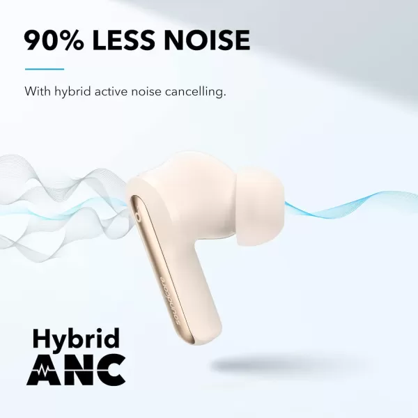 Soundcore Life P3i Hybrid Active Noise Cancelling Bluetooth Wireless Earbuds BlackOat white