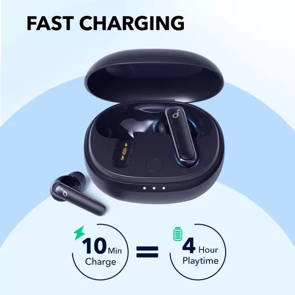 Soundcore by Anker Life P3 Noise Cancelling Earbuds Ultra Long 50H Playtime Fast Charging Big Bass MultiMode Noise Cancelling AIEnhanced Calls Wireless Charging App Control Bluetooth 52Navy Blue