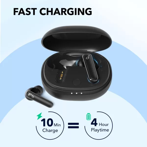 Soundcore by Anker Life P3 Noise Cancelling Earbuds Ultra Long 50H Playtime Fast Charging Big Bass MultiMode Noise Cancelling AIEnhanced Calls Wireless Charging App Control Bluetooth 52Black