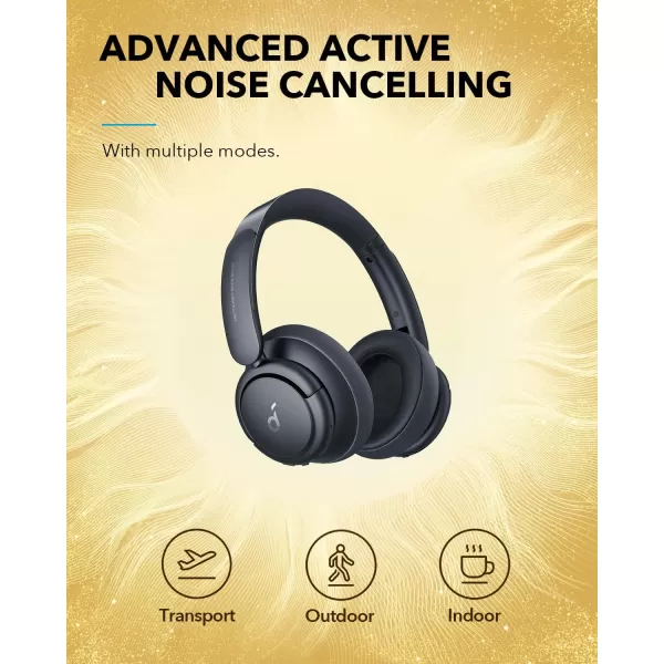 Soundcore by Anker Life Q35 Multi Mode Active Noise Cancelling Headphones Bluetooth Headphones with LDAC for Hi Res Wireless Audio 40H Playtime Comfortable Fit Clear Calls BlackBlack