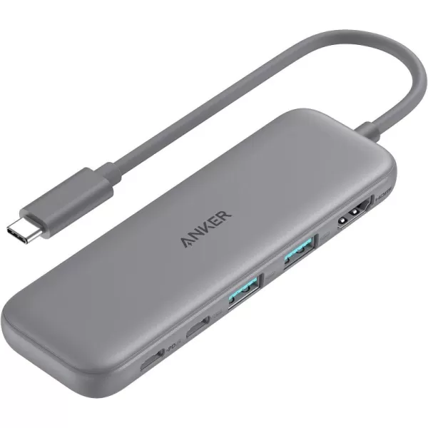 Anker 332 USBC Hub 5in1 with 4K HDMI Display 5Gbps  and 2 5Gbps USBA Data Ports and for MacBook Pro MacBook Air Dell XPS Lenovo Thinkpad HP Laptops and MoreGrey