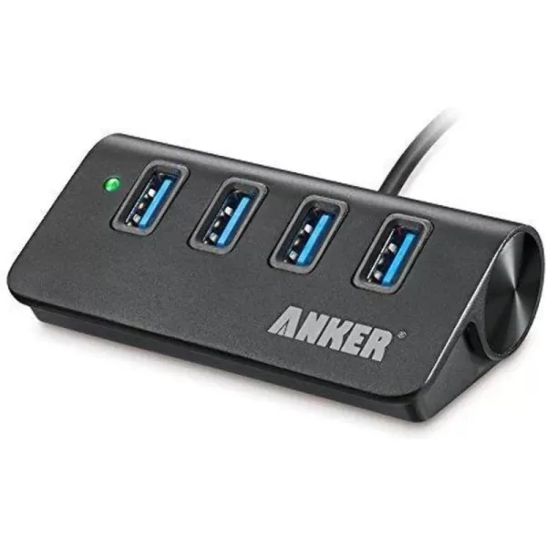 Anker 4Port USB 30 Unibody Aluminum Portable Data Hub with 2ft USB 30 Cable for Macbook Mac Pro  mini iMac XPS Surface Pro Notebook PC USB Flash Drives Mobile HDD and MoreBlack