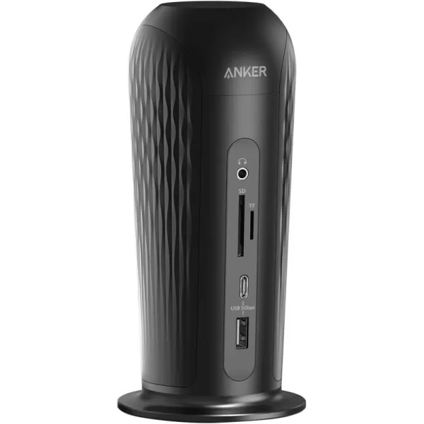 Anker Docking Station PowerExpand 12in1 USBC PD Media Dock 60W Power Delivery 4K HDMI and DP 2 USBC Charging Ports 1 USBC and 3 USBA 30 Data Ports SD and TF Slots Gigabit Ethernet Audio