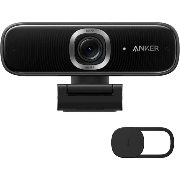 Anker PowerConf C300 Smart Full HD AIPowered Framing ampamp Autofocus 1080p Webcam with NoiseCancelling Microphones Adjustable FoV HDR 60 FPS LowLight Correction Zoom Certified