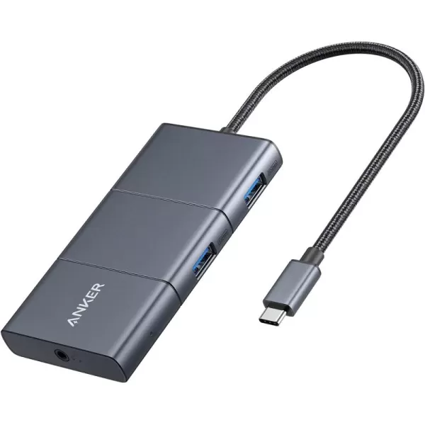 Anker USB C Hub PowerExpand 6in1 Adapter with 4K HDMI 100W Power Delivery Port 2 10 Gbps A Ports SD Card Reader and 35mm Audio for MacBook Air Pro XPS More