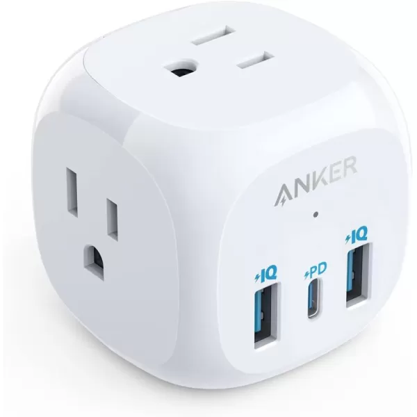 Anker USB C Outlet Extender Anker 321 Outlet Extender With 3 Outlets and 20W USB C Charging for iPhone 1312 Series Power Delivery Charging for Dorm Rooms Home Office Cruise Ship Travel Esstential1 Pack