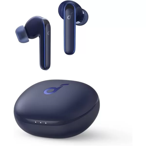 Soundcore by Anker Life P3 Noise Cancelling Earbuds Ultra Long 50H Playtime Fast Charging Big Bass MultiMode Noise Cancelling AIEnhanced Calls Wireless Charging App Control Bluetooth 52Navy Blue