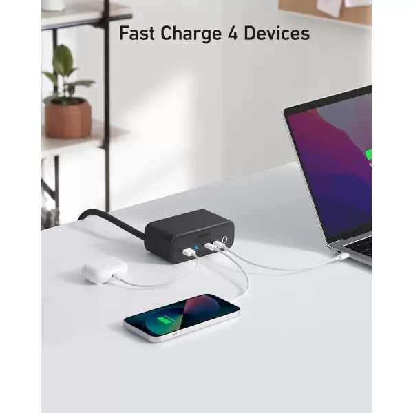 Anker 525 Charging Station 7in1 USB C Power Strip for iphone1314 5ft Extension Cord with 3AC2USB A2USB CMax 65W Power Delivery Desktop Accessory for MacBook Pro Home Office Phantom BlackBlack