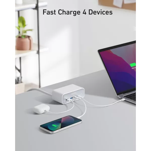 Anker 525 Charging Station 7in1 USB C Power Strip for iphone1314 5ft Extension Cord with 3AC2USB A2USB CMax 65W Power Delivery Desktop Accessory for MacBook Pro Home Office Phantom BlackWhite