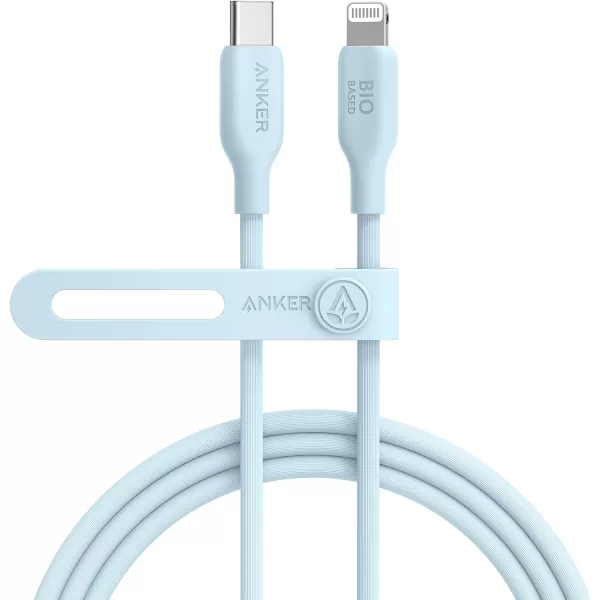 Anker USBC to Lightning Cable 541 Cable Aurora White 6ft MFi Certified BioBased Fast Charging for iPhone 14 14pro Max 13 Pro 12 11 X XS XR 8 Plus Charger Not IncludedBlue