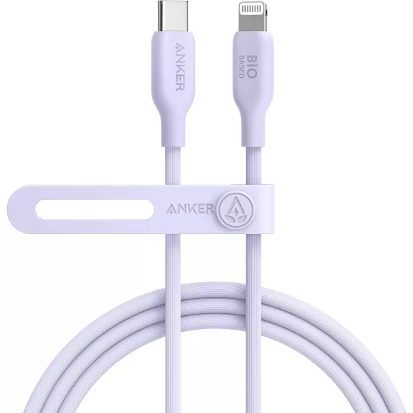 Anker USBC to Lightning Cable 541 Cable Aurora White 6ft MFi Certified BioBased Fast Charging for iPhone 14 14pro Max 13 Pro 12 11 X XS XR 8 Plus Charger Not IncludedPurple