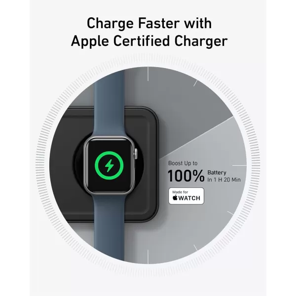 Anker iPhone 16 Foldable 3in1 Wireless Charging Station Qi2 Certified 15W UltraFast MagSafeCompatible Wireless Charger for iPhone 1514 Series AirPods Apple Watch USBC Charger IncludedBlack