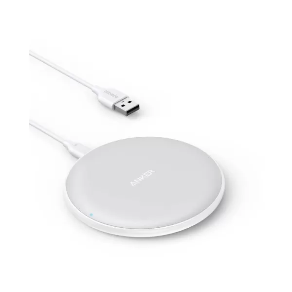 313 Anker Wireless Charger Pad QiCertified 10W Max for iPhone 1414 Pro14 Pro Max1313 Pro Max AirPods No AC Adapter Not Compatible with MagSafe Magnetic Chargingwhite