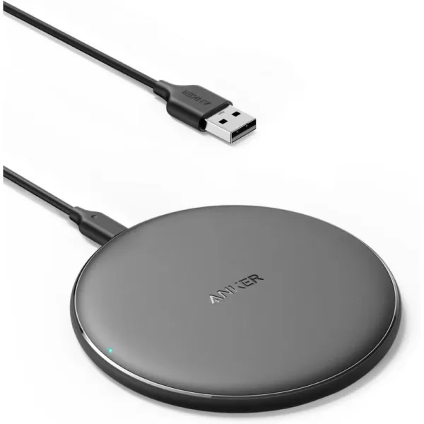 313 Anker Wireless Charger Pad QiCertified 10W Max for iPhone 1414 Pro14 Pro Max1313 Pro Max AirPods No AC Adapter Not Compatible with MagSafe Magnetic ChargingBlack