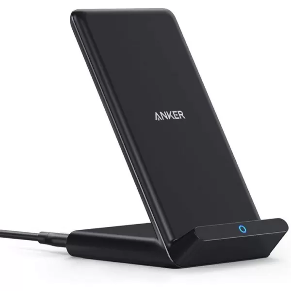 Anker 313 Wireless Charging Stand QiCertified for iPhone 1616 Pro16 Pro Max151413 10W Fast Charging for Galaxy S23S22S21 No AC AdapterBlack