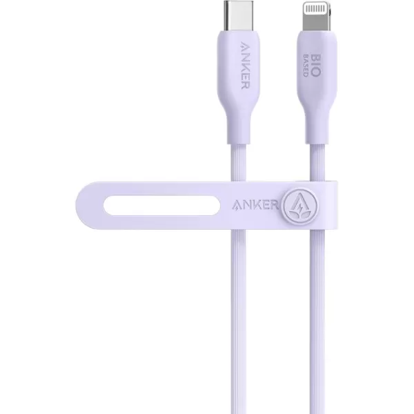 Anker USBC to Lightning Cable 541 Cable Aurora White 6ft MFi Certified BioBased Fast Charging for iPhone 14 14pro Max 13 Pro 12 11 X XS XR 8 Plus Charger Not IncludedPurple