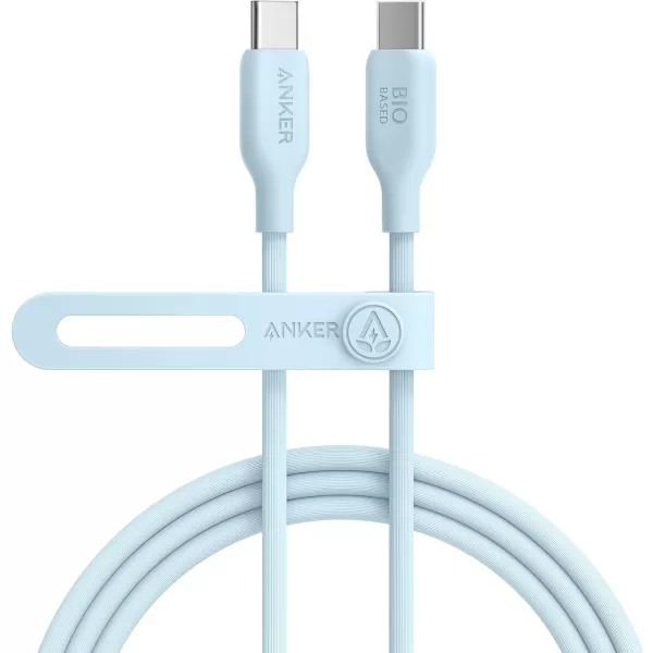 Anker 543 USB C to USB C Cable 240W 6ft USB 20 BioBased Charging Cable for MacBook Pro 2020 iPad Pro 2020 iPad Air 4 Samsung Galaxy Samsung Galaxy S23S23 UltraS22 Ultra Phantom BlackMisty Blue