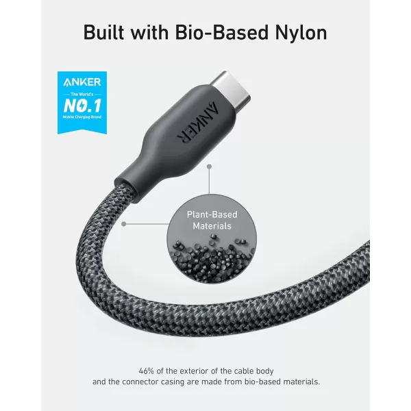 Anker USB C Cable BioBriaded 2 Pack 6ft Durable USB A to Type C Charger Cable USB C Charger Cable Fast Charging for Samsung Galaxy Note 1098 S10S10S9S9 LG V30 USB 20 BlackBlack