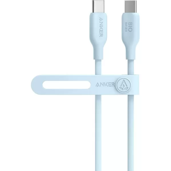 Anker 543 USB C to USB C Cable 240W 6ft USB 20 BioBased Charging Cable for MacBook Pro 2020 iPad Pro 2020 iPad Air 4 Samsung Galaxy Samsung Galaxy S23S23 UltraS22 Ultra Phantom BlackMisty Blue